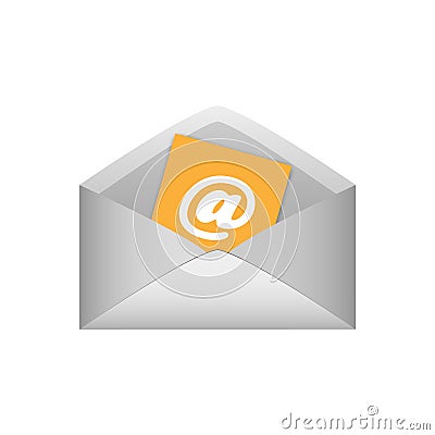 Email icon isolated on white background Vector Illustration