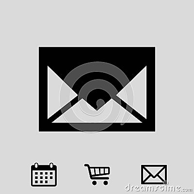 Email icon stock vector illustration flat design Vector Illustration