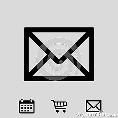 Email icon stock vector illustration flat design Vector Illustration