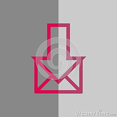 Email icon stock vector illustration flat design Vector Illustration