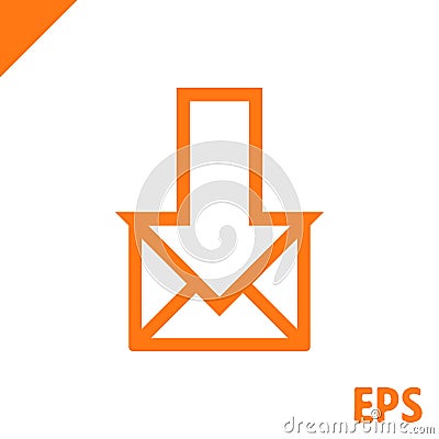 Email icon stock vector illustration flat design Vector Illustration