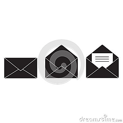 Email icon vector, Envelope sign, Mail symbol. Vector illustration. Vector Illustration