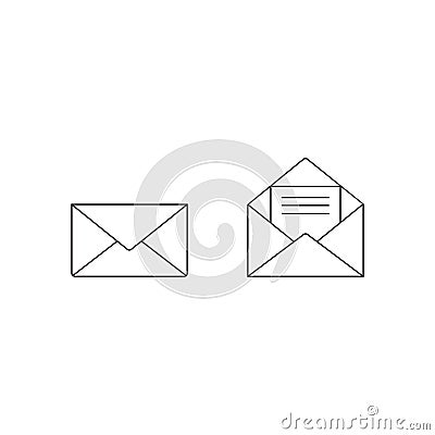 Email icon vector, Envelope sign, Mail symbol. Vector illustration Cartoon Illustration