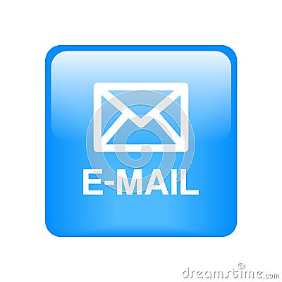 Email icon button Cartoon Illustration