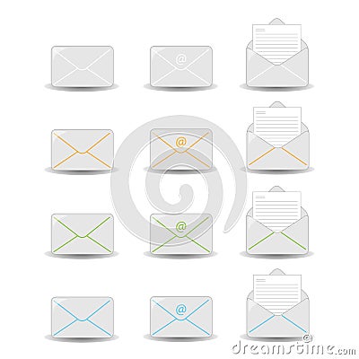 Email icons Vector Illustration