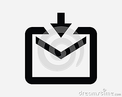 Email E Mail Letter Envelope Message Inbox Incoming Note Attach Attachment Send Post Postal Receive SVG Sign Icon Shape Vector Vector Illustration