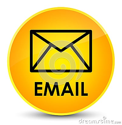 Email elegant yellow round button Cartoon Illustration