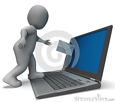 Email From Laptop Showing E-mail Correspondence Stock Photo