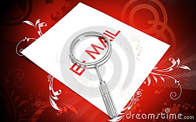 Email letter and lance Cartoon Illustration