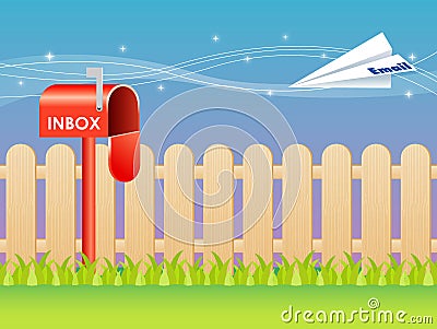 Email and mailbox Vector Illustration