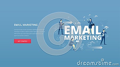 Email marketing hero banner Stock Photo