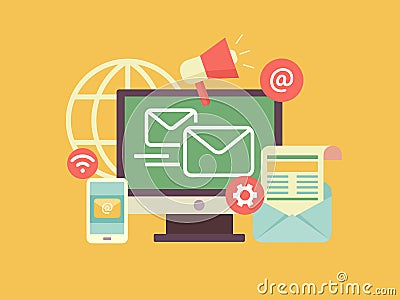 Email marketing Vector Illustration