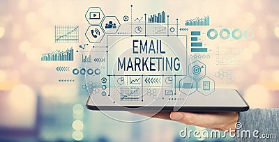 Email marketing with tablet computer Stock Photo