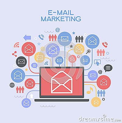 Email marketing template Stock Photo