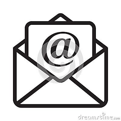 Email message envelope icon vector.mail message inbox.E-Mail Web Inbox Vector Illustration