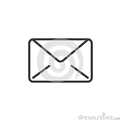 Email, message line icon, outline vector sign, linear style pictogram isolated on white Vector Illustration