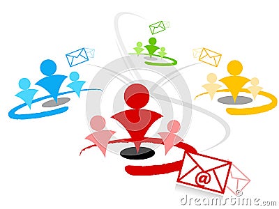 Email newsletter segmentation Vector Illustration