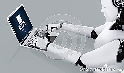Email notification message showing on computer screen snugly Cartoon Illustration