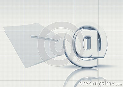 Email and paper document Stock Photo