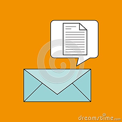 Email paper document file design Vector Illustration