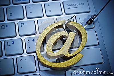 Email phishing attack Stock Photo