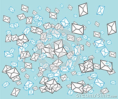 Email post envelope concept Vector Illustration