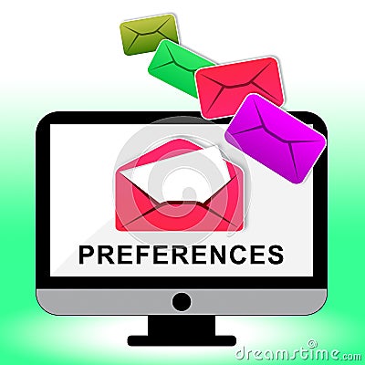 Email Preferences Mailbox Profile Settings 3d Illustration Stock Photo