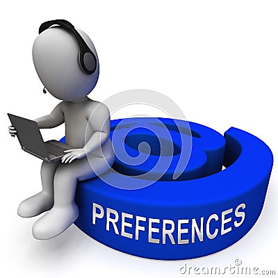 Email Preferences Mailbox Profile Settings 3d Rendering Stock Photo