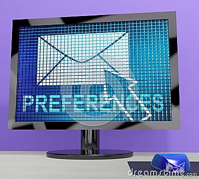 Email Preferences Mailbox Profile Settings 3d Rendering Stock Photo