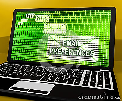 Email Preferences Mailbox Profile Settings 3d Rendering Stock Photo