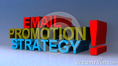 Email promotion strategy on blue Stock Photo