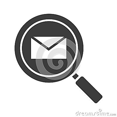 Email search glyph icon Vector Illustration