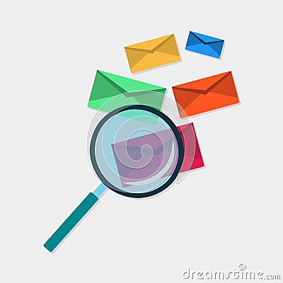Email search vector symbol illustration Vector Illustration