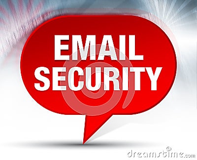 Email Security Red Bubble Background Stock Photo