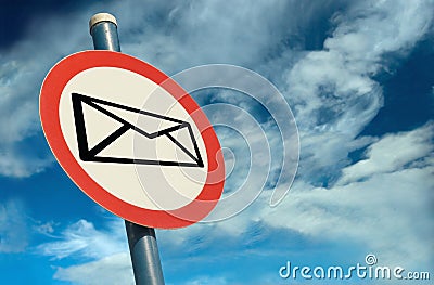 Email Signage Stock Photo