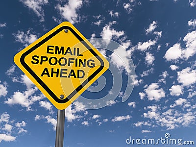 Email spoofing ahead Stock Photo