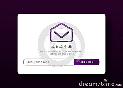 Email subscribe form Vector Illustration