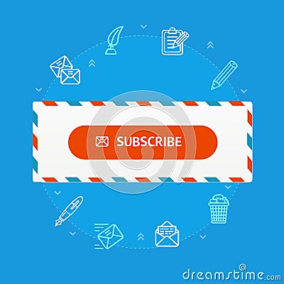 Email Subscribe Form. Vector Vector Illustration