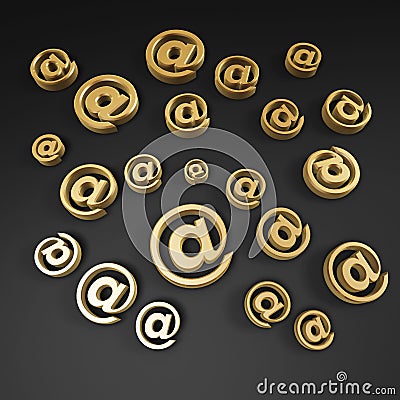 Email symbols Stock Photo
