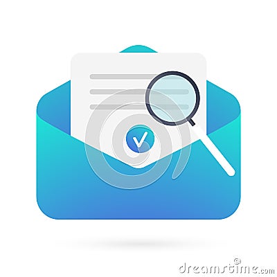 Email Verification, validation flat vector icon. Modern Illustration for UI, graphic, web, design, app. Verify Email Vector Illustration