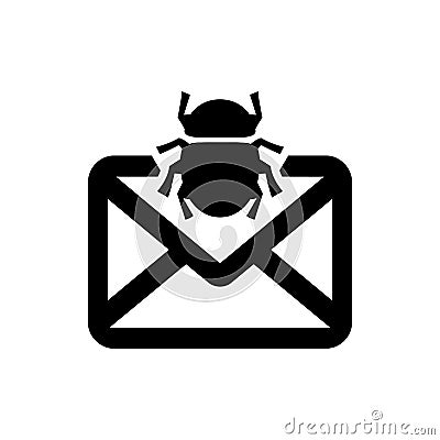 Email virus icon Vector Illustration