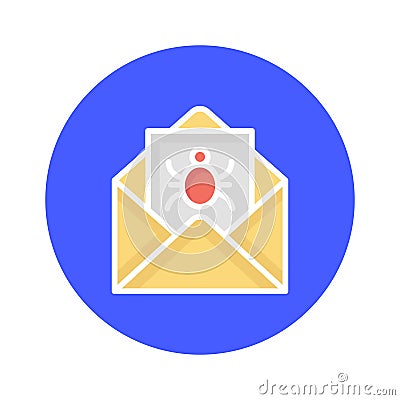 Email virus Isolated Vector icon which can easily modify or edit Vector Illustration