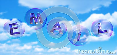 The email word in bubble Stock Photo