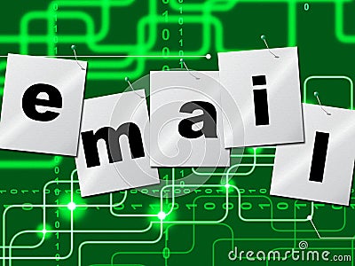 Emails Email Shows Send Message And Correspond Stock Photo