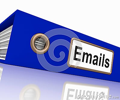 Emails File Showing Contacts and Correspondence Stock Photo