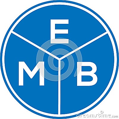 EMB letter logo design on white background. EMB creative circle letter logo concept. EMB letter design.EMB letter logo design on Vector Illustration