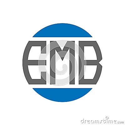 EMB letter logo design on white background. EMB creative initials circle logo concept. EMB letter design Vector Illustration