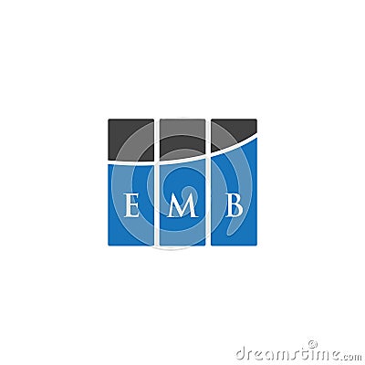 EMB letter logo design on WHITE background. EMB creative initials letter logo concept. EMB letter design Vector Illustration