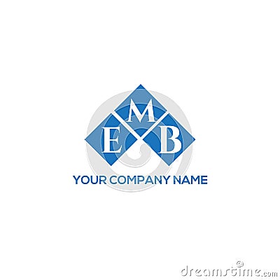 EMB letter logo design on WHITE background. EMB creative initials letter logo concept. Vector Illustration