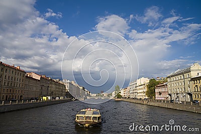 Embankment of Fontanka Stock Photo